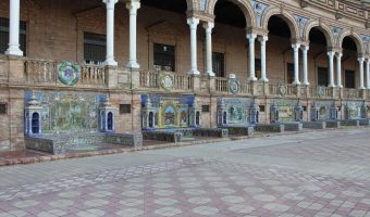 Sevilla,,Spain,-,November,10,,2010:,Alcoves,With,Benches,And