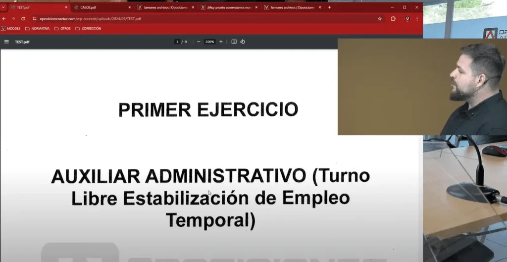 correccion del test de auxiliar administrativo examen auxiliar administrativo estado