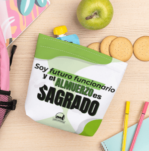 PORTA SNACK "SOY FUTURO FUNCIONARIO Y EL ALMUERZO ES SAGRADO"